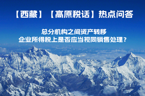 總分機構(gòu)之間資產(chǎn)轉(zhuǎn)移，企業(yè)所得稅上是否應(yīng)當(dāng)視同銷售處理？